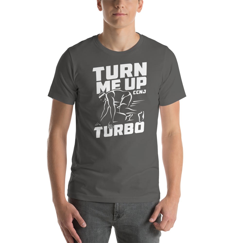"Turn Me up Turbo" by Charles Nnantah Jr T-Shirt, WhiteLogo