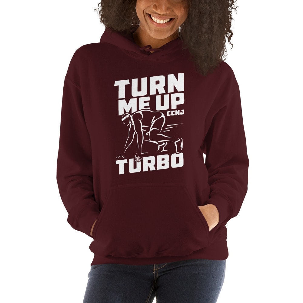  "Turn Me up Turbo" by Charles Nnanath Jr Women's Hoodie, WhiteLogo