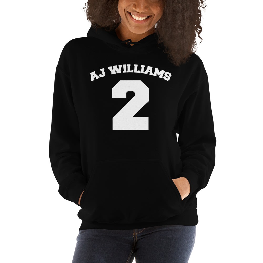 AJ Williams Women's Hoodie , White Logo
