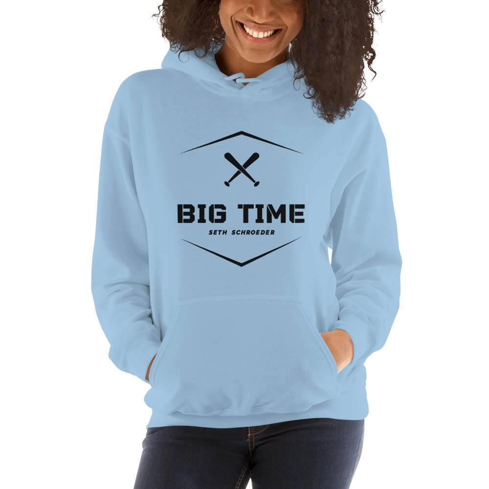   "Big Time " by Seth Schroeder Women's Hoodie, Black Logo
