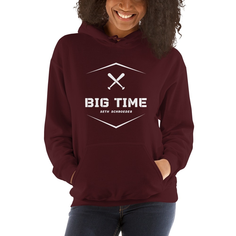   "Big Time " by Seth Schroeder Women's Hoodie, White Logo