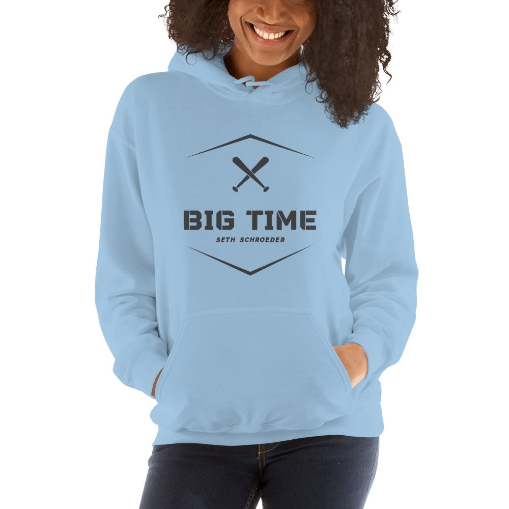 "Big Time " by Seth Schroeder Women's Hoodie, Gray Logo