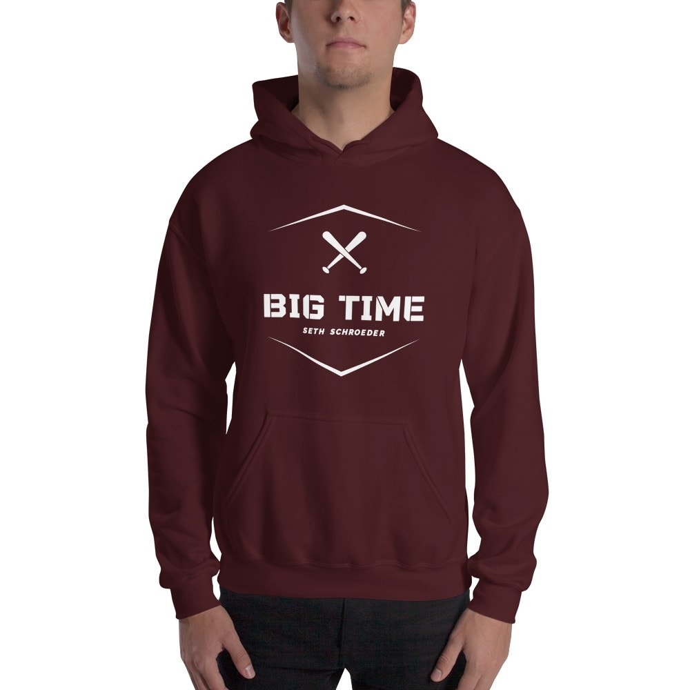    "Big Time " by Seth Schroeder Men's Hoodie, White Logo
