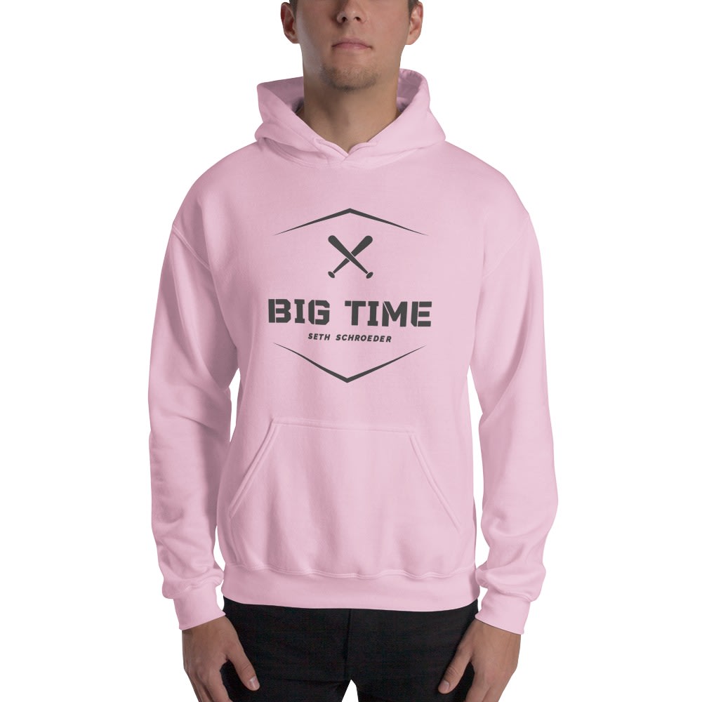  "Big Time " by Seth Schroeder Men's Hoodie, Gray Logo