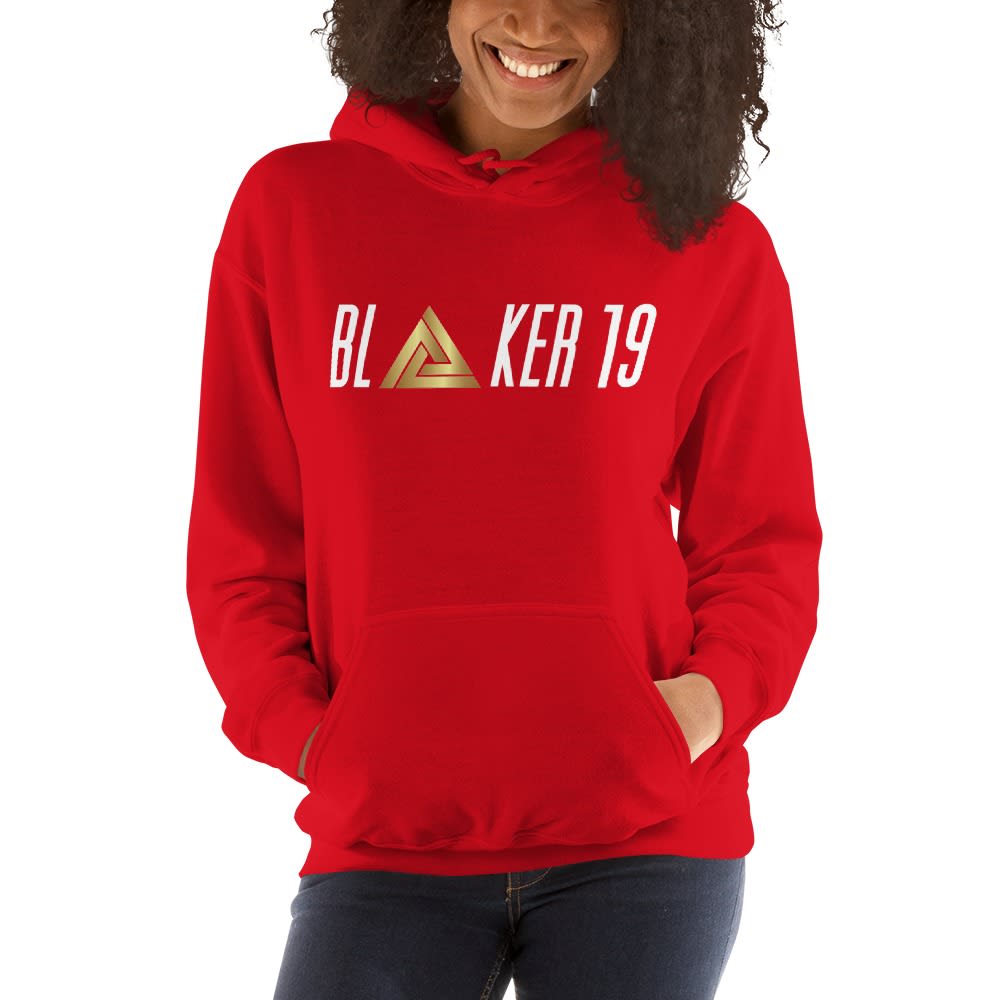  "Blaker 19" by Blake Pitts Women's Hoodie, White Logo