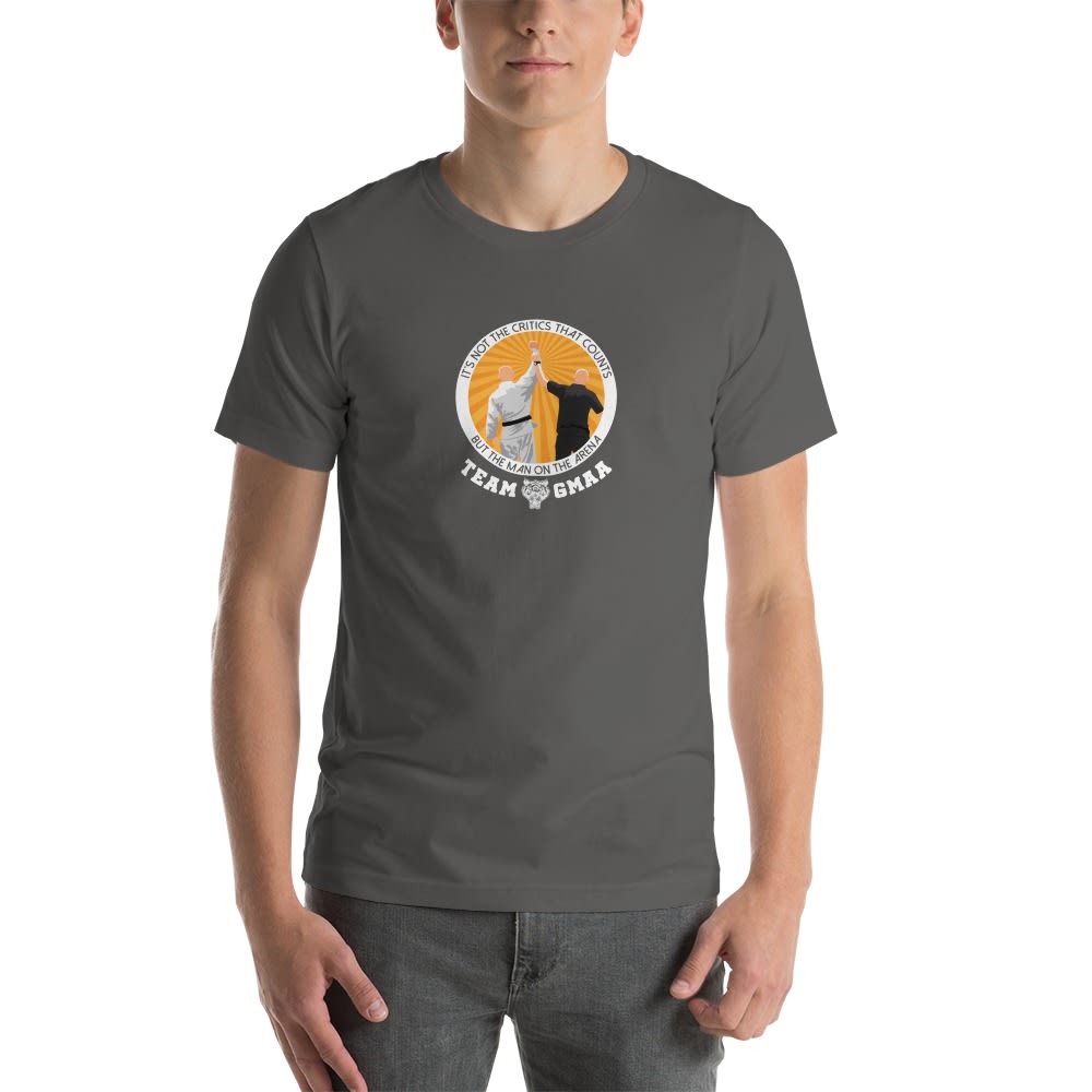 Goulburn Martial Arts Academy T-Shirt, White and Gold Logo