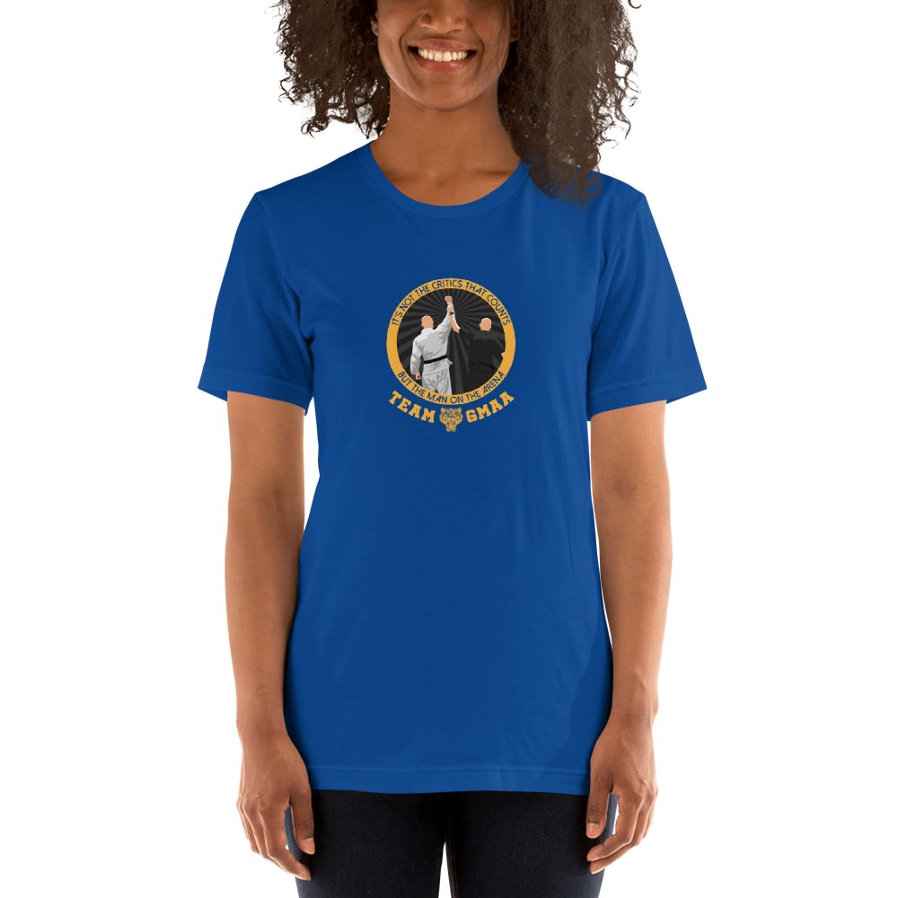 Goulburn Martial Arts Academy Women's T-Shirt, Gold and Black Logo