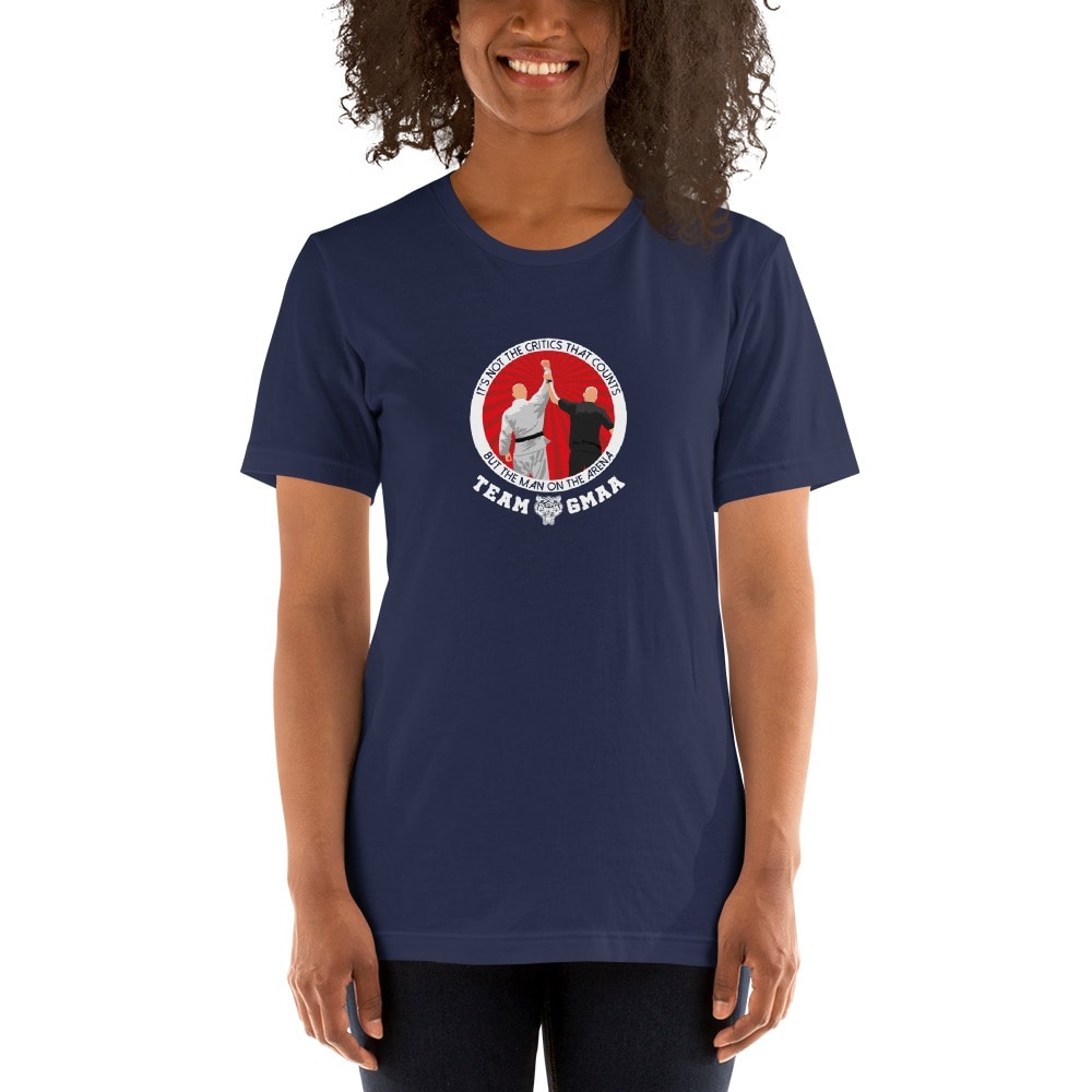 Goulburn Martial Arts Academy Women's T-Shirt, White and Red Logo