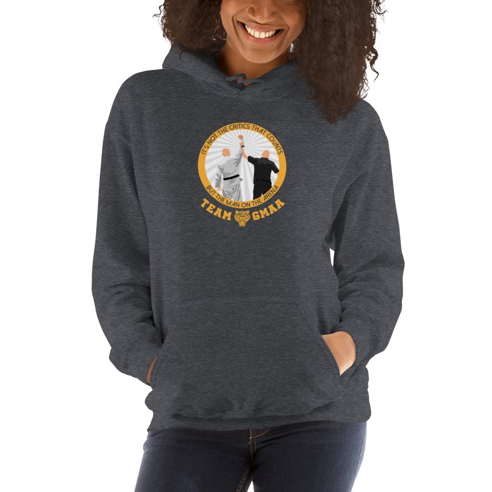Goulburn Martial Arts Academy Women's Hoodie, Gold and White Logo