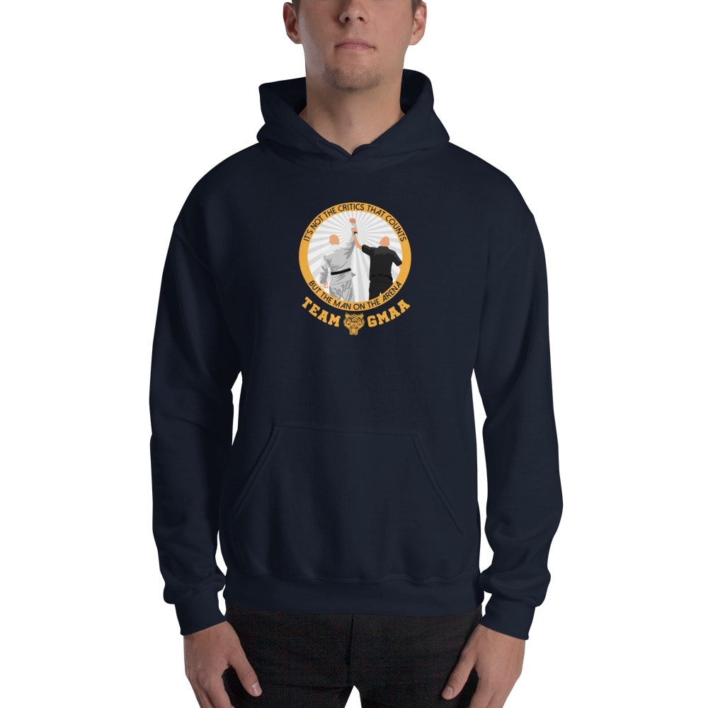 Goulburn Martial Arts Academy Men's Hoodie, Gold and White Logo