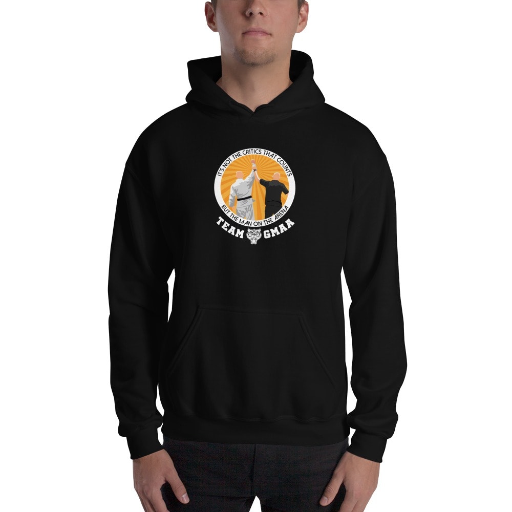 Goulburn Martial Arts Academy Men's Hoodie, White and Gold Logo
