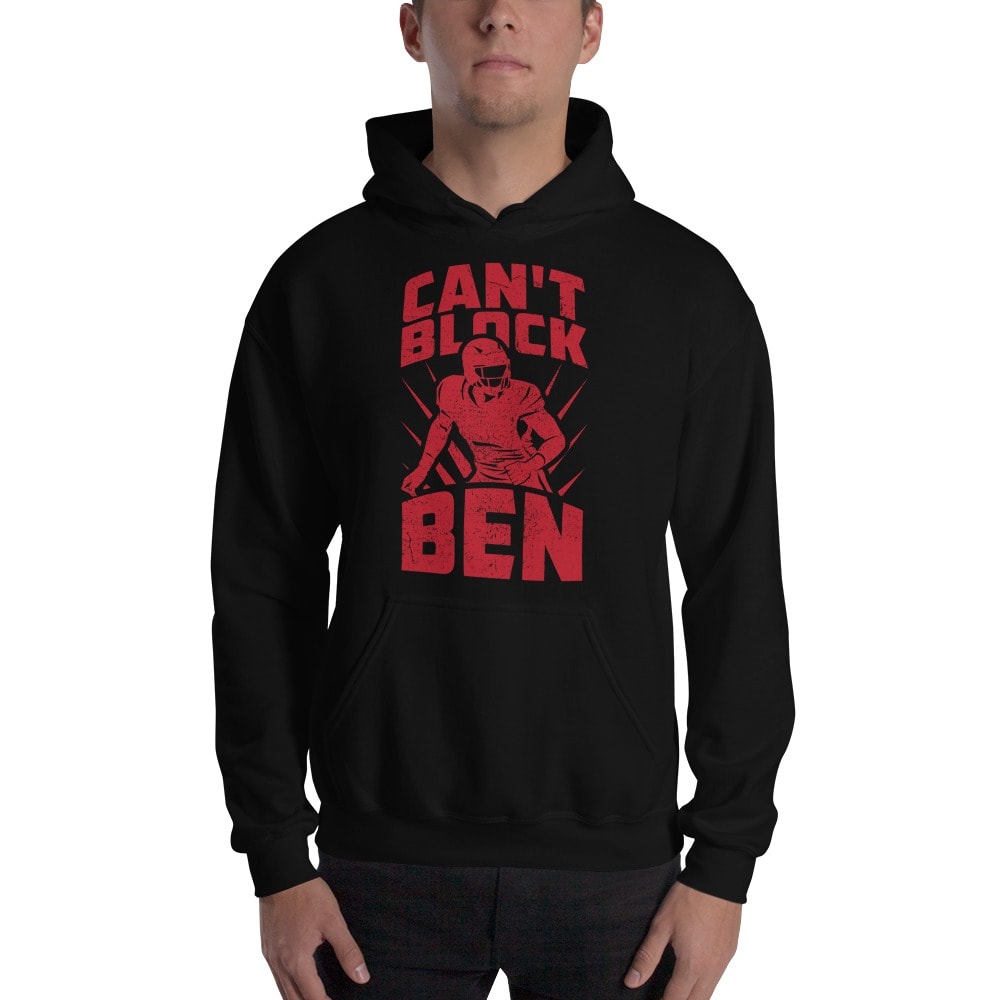 "Can't Block Ben" by Ben Desmarais Hoodie, Red Logo