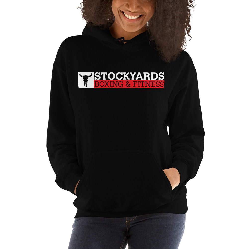 Stockyards Boxing and Fitness, Women's Hoodie, White Logo