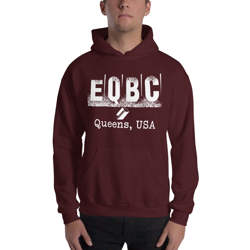EQBC by Al Alvir Men's Hoodie , White Logo