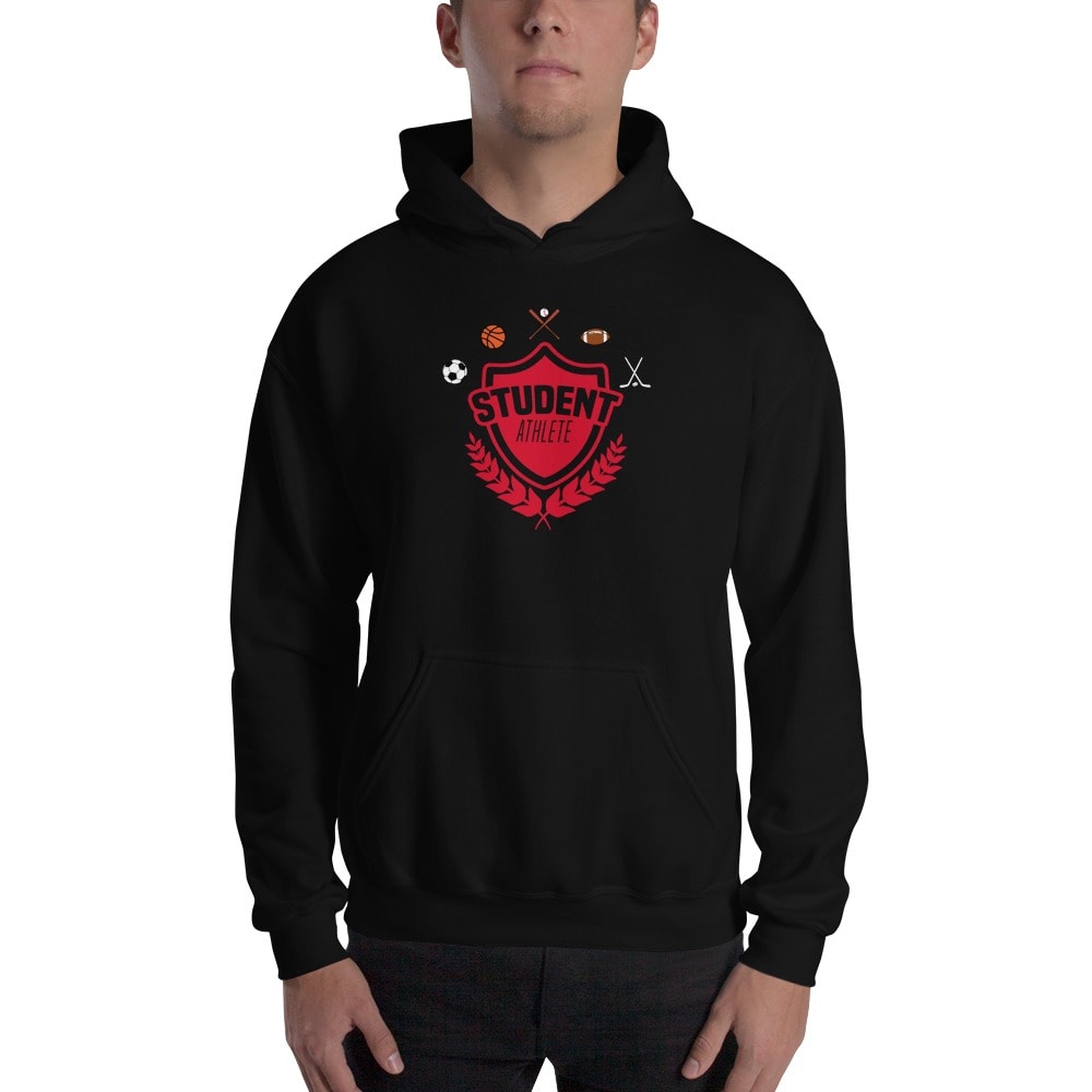 Student Athlete by Keyon Smith Men's Hoodie, Red Logo