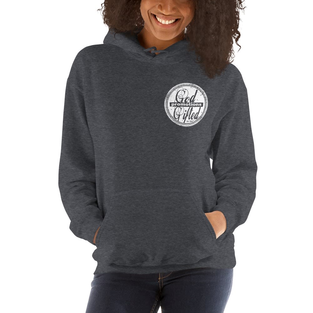 God Gifted Promotions by Titus Williams, Women's Hoodie, White Logo