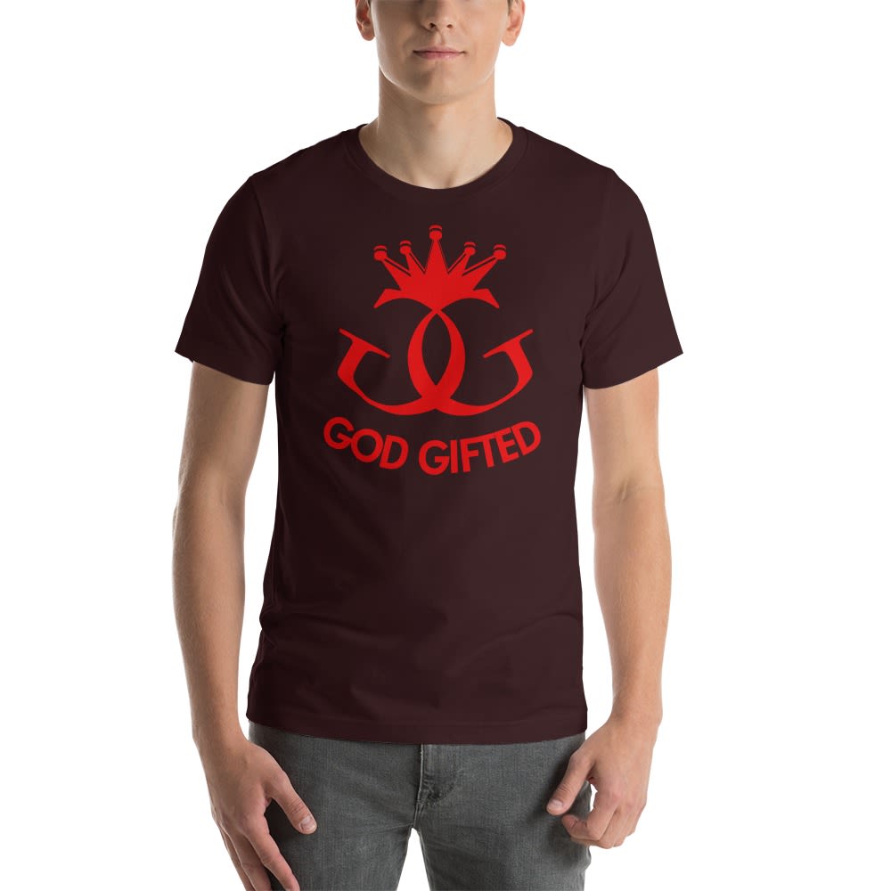 Classic God Gifted by Titus Williams, Men's T-Shirt, Red Logo