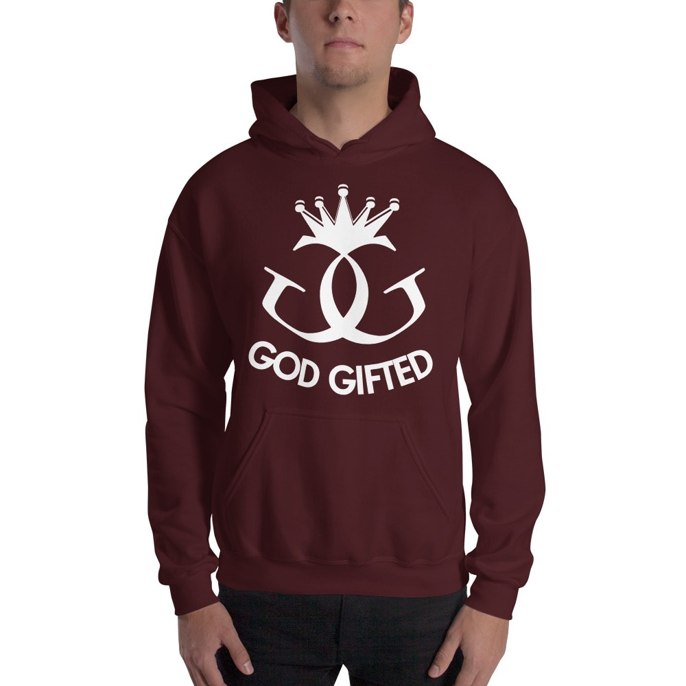 Classic God Gifted by Titus Williams, Men's Hoodie, White Logo
