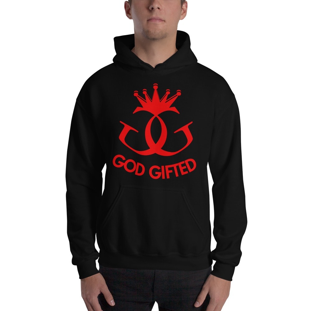 Classic God Gifted by Titus Williams, Men's Hoodie, Red Logo