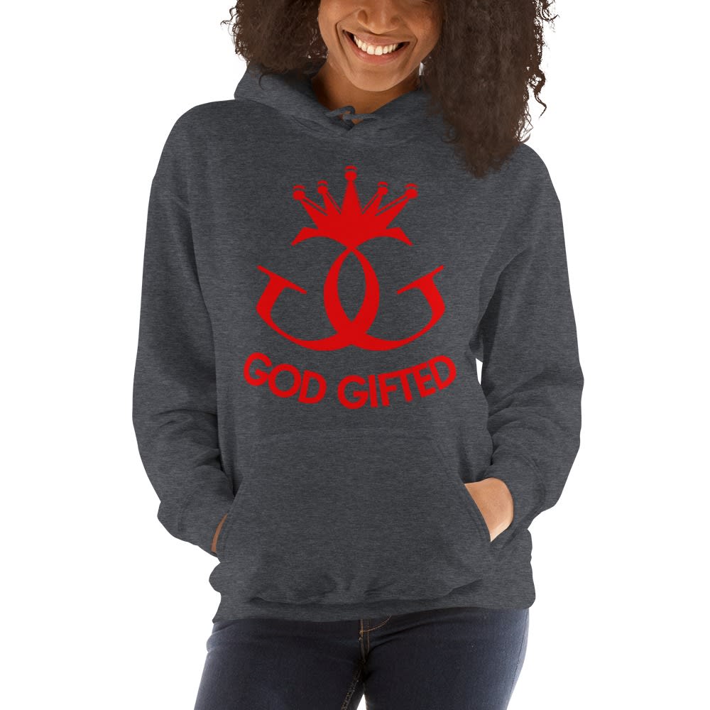 Classic God Gifted by Titus Williams, Women's Hoodie, Red Logo