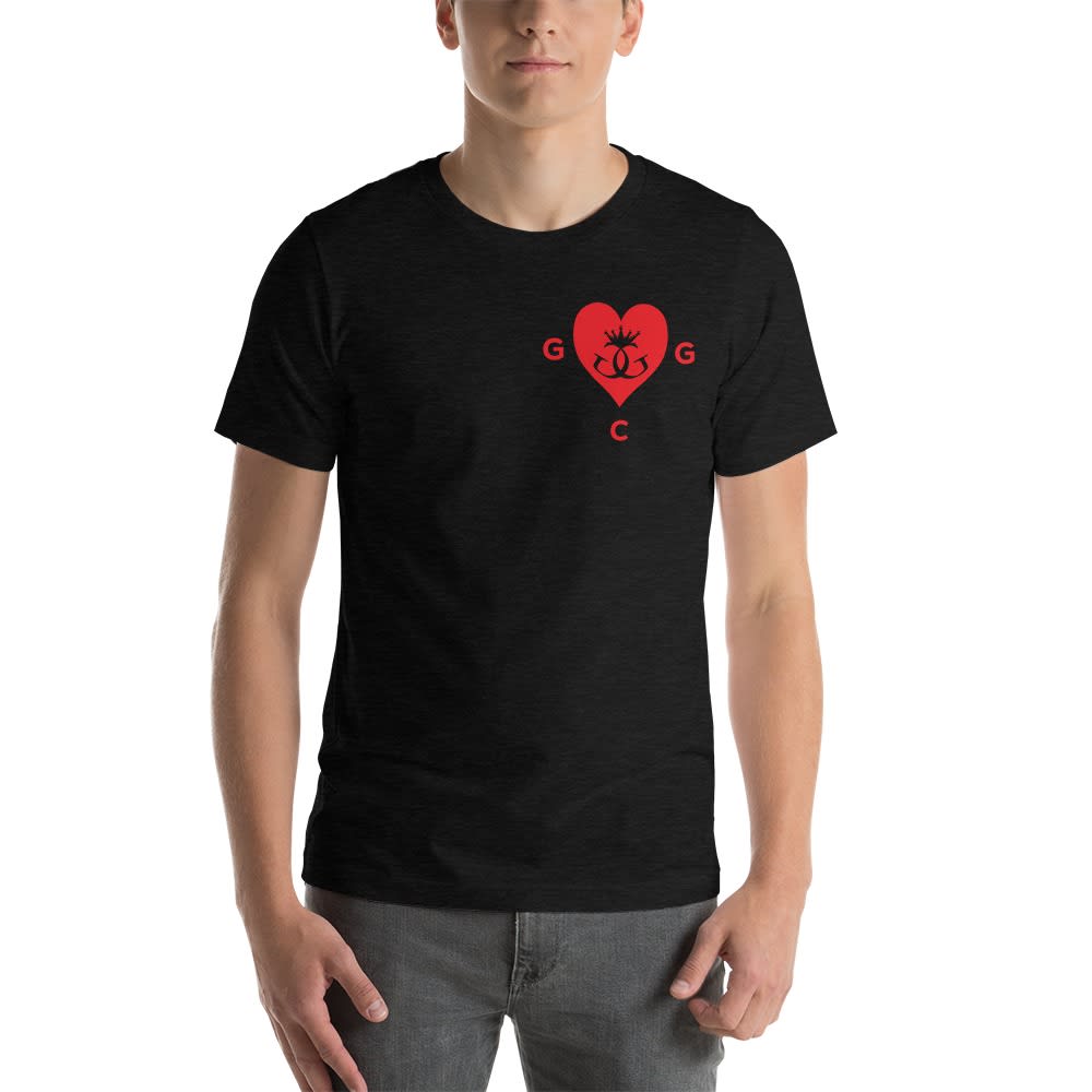 God Gifted Heart by Titus Williams, Men's T-Shirt, Red Logo