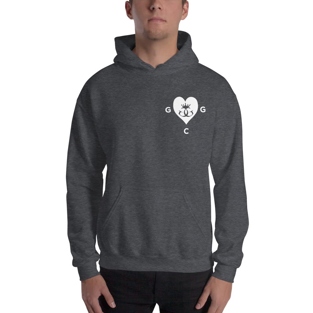 God Gifted Heart by Titus Williams, Men's Hoodie, White Logo