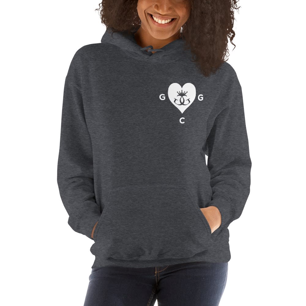 God Gifted Heart by Titus Williams, Women's Hoodie, White Logo