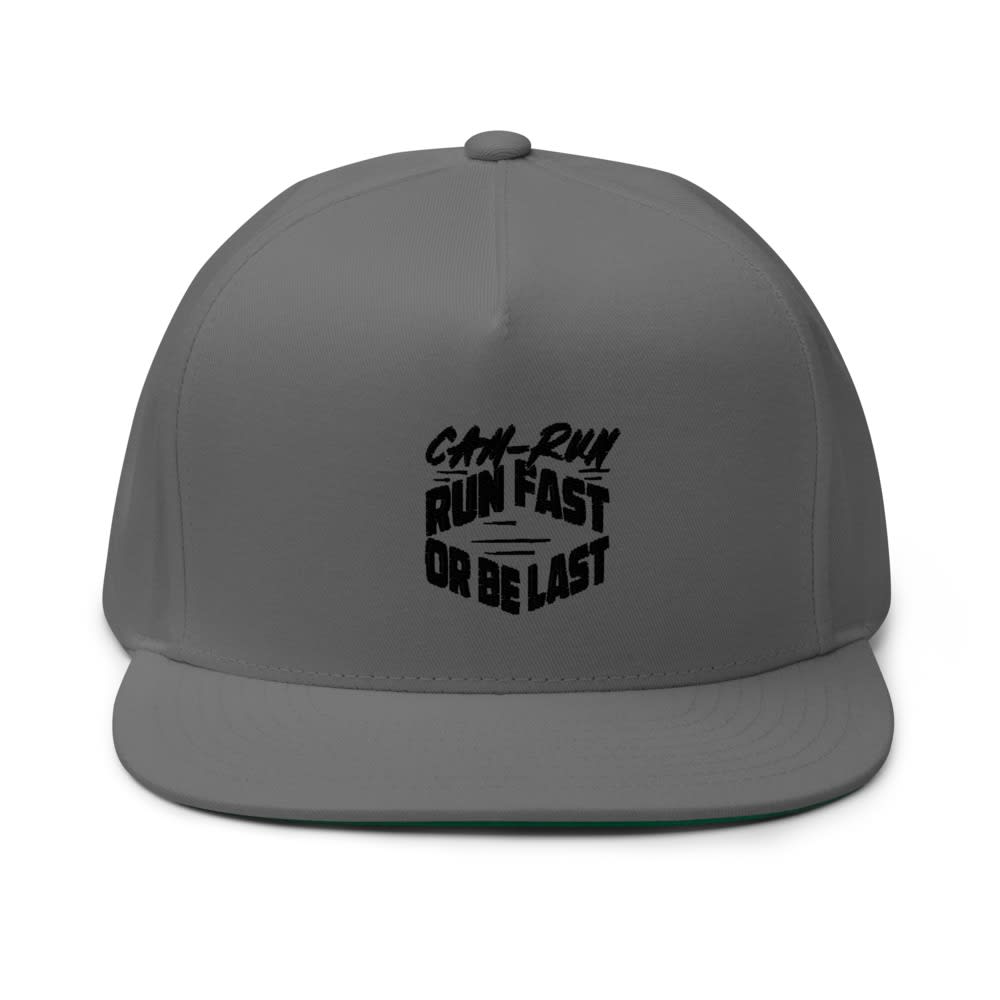  RUN FAST OR BE LAST by Cameron Jackson Hat, Black Logo