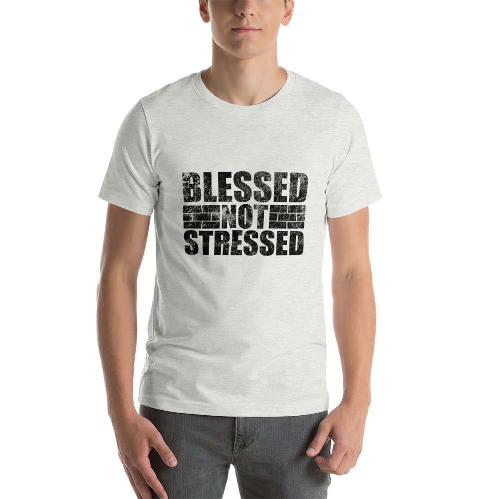 Blessed Not Stressed by Aaron Olivares, T-Shirt, Black Logo