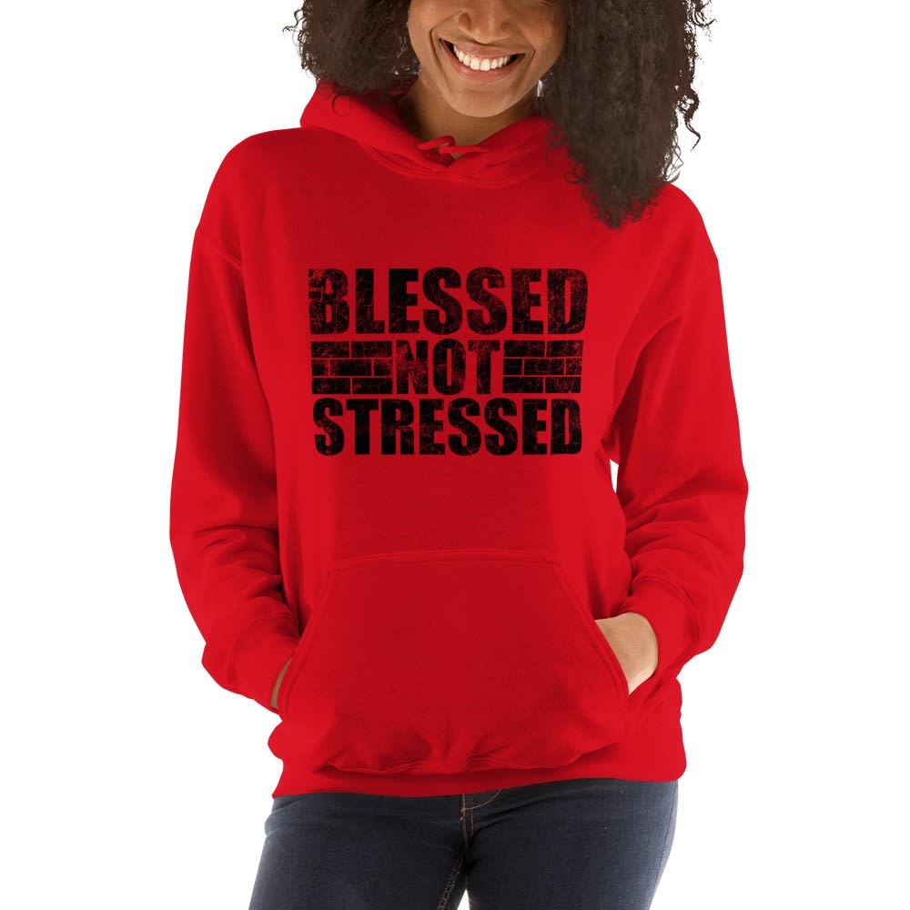 Blessed Not Stressed by Aaron Olivares, Women's Hoodie, White Logo