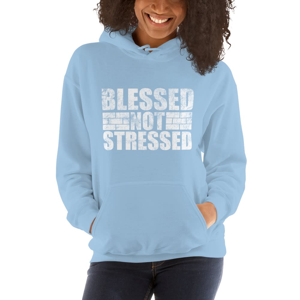 Blessed Not Stressed by Aaron Olivares, Women's Hoodie, Black Logo