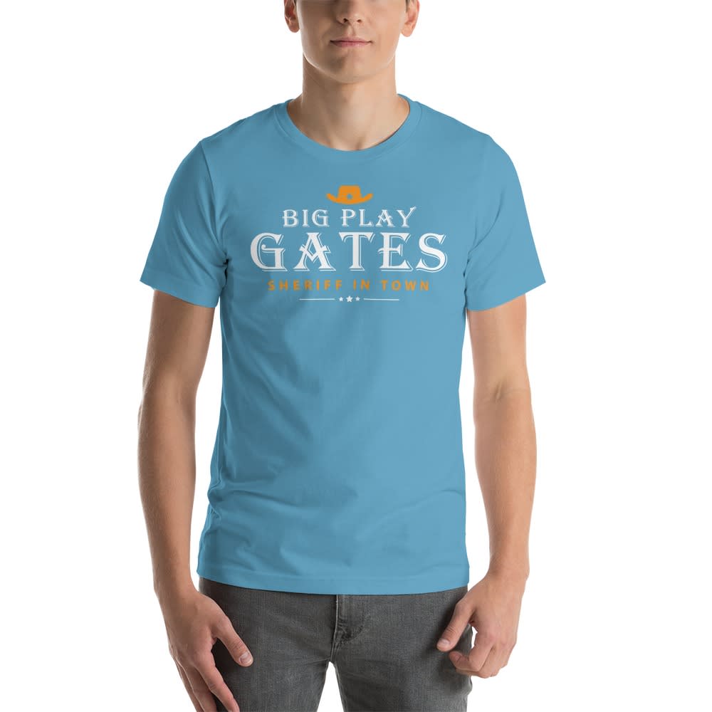 BIG PLAY GATES V#2 by Ovurton Gates Men's T-Shirt, White Logo