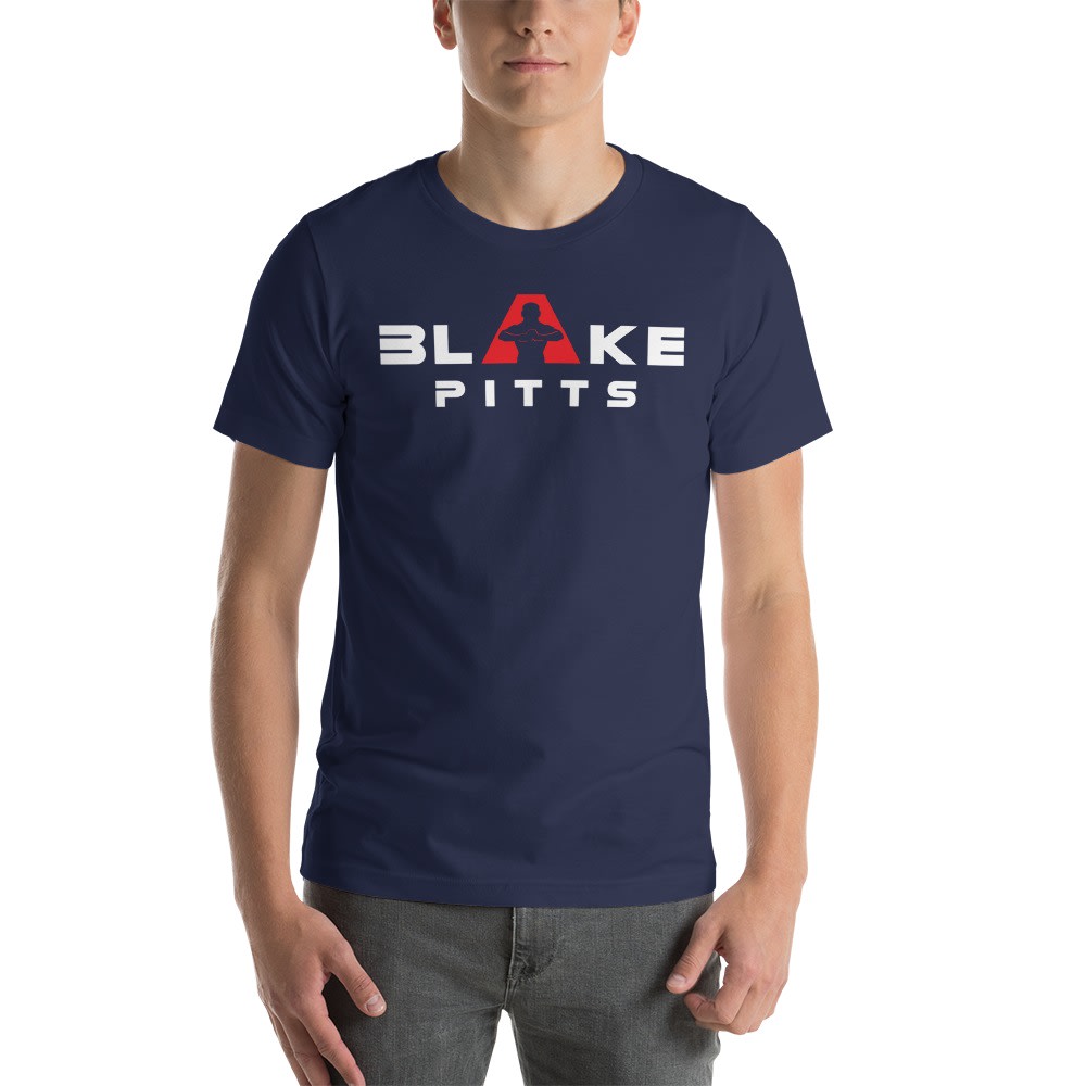  Blake Pitts Men's T-Shirt V#3, White Logo