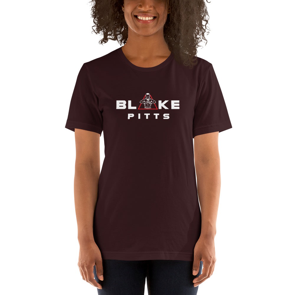  Blake Pitts Women's T-Shirt V#2, White Logo