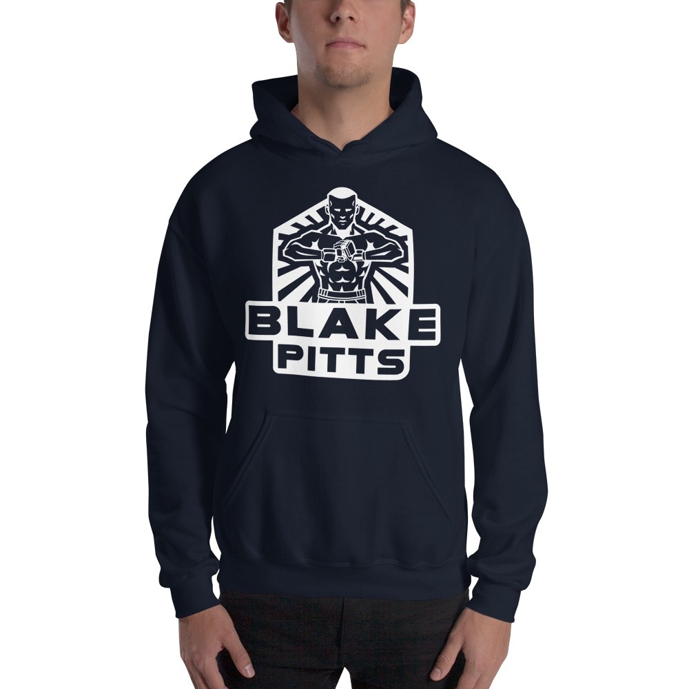  Blake Pitts Men's Hoodie V#1, White Logo