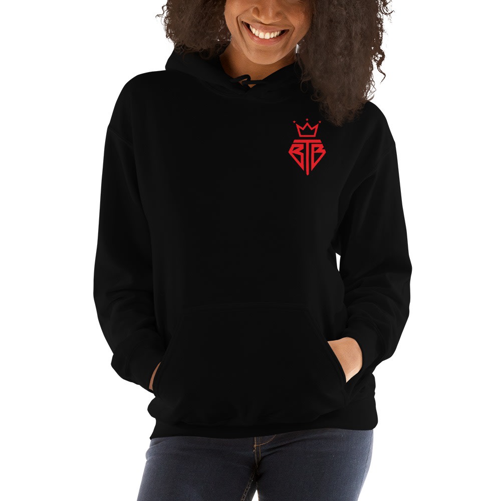 Bell Brothers Women's Hoodie, Red Mini Logo