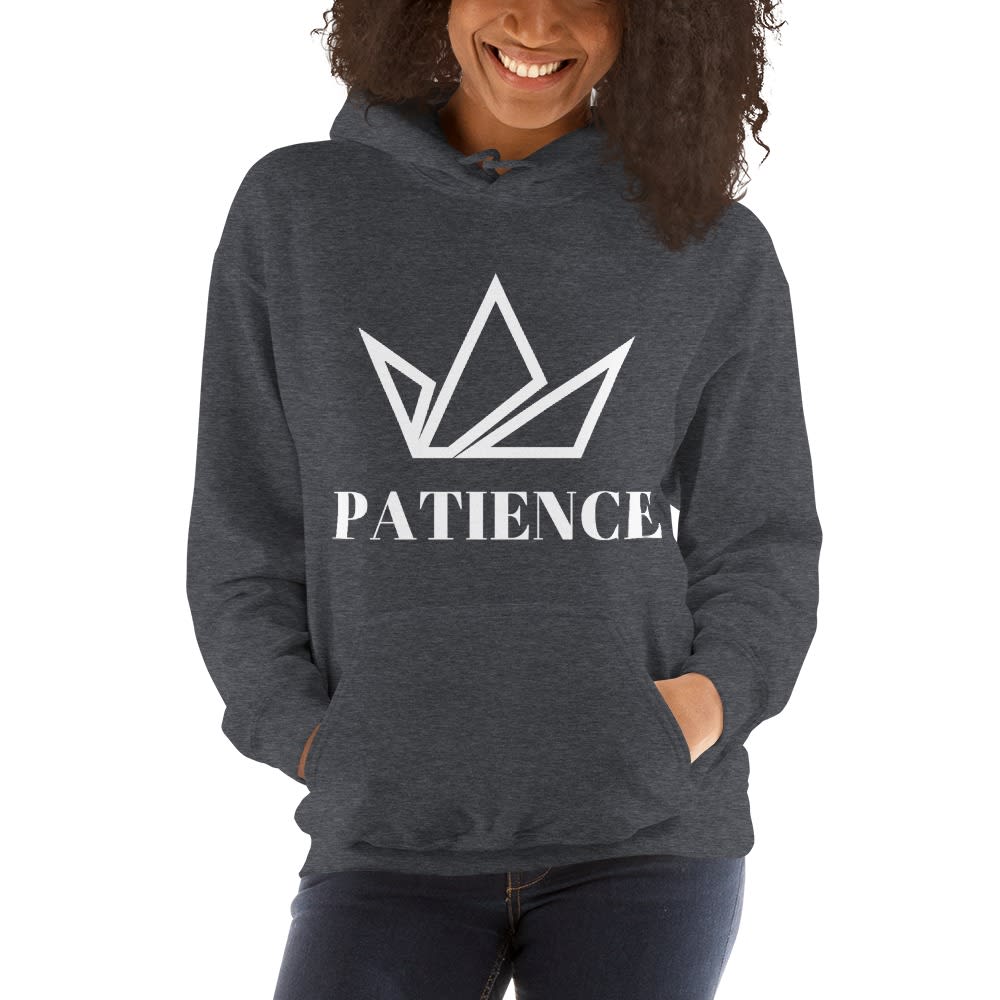 "Patience" by Parker Nash Women's Hoodie, White Logo
