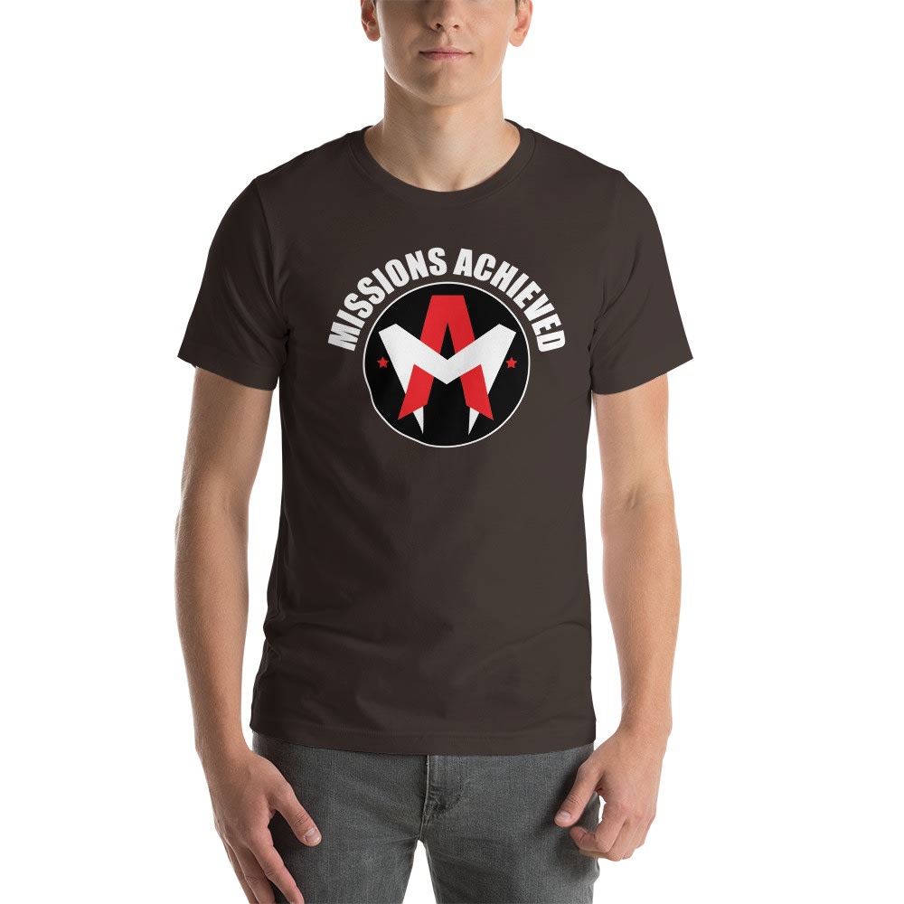 Missions Achieved by Mike Alvarado T-Shirt, White Logo