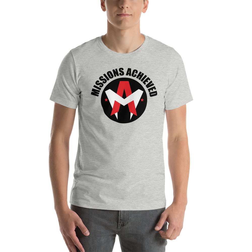 Missions Achieved by Mike Alvarado Men's T-Shirt, Black Logo