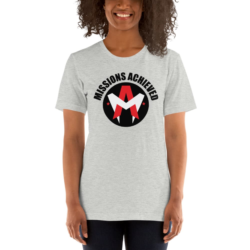 Missions Achieved by Mike Alvarado Women's T-Shirt, Black Logo
