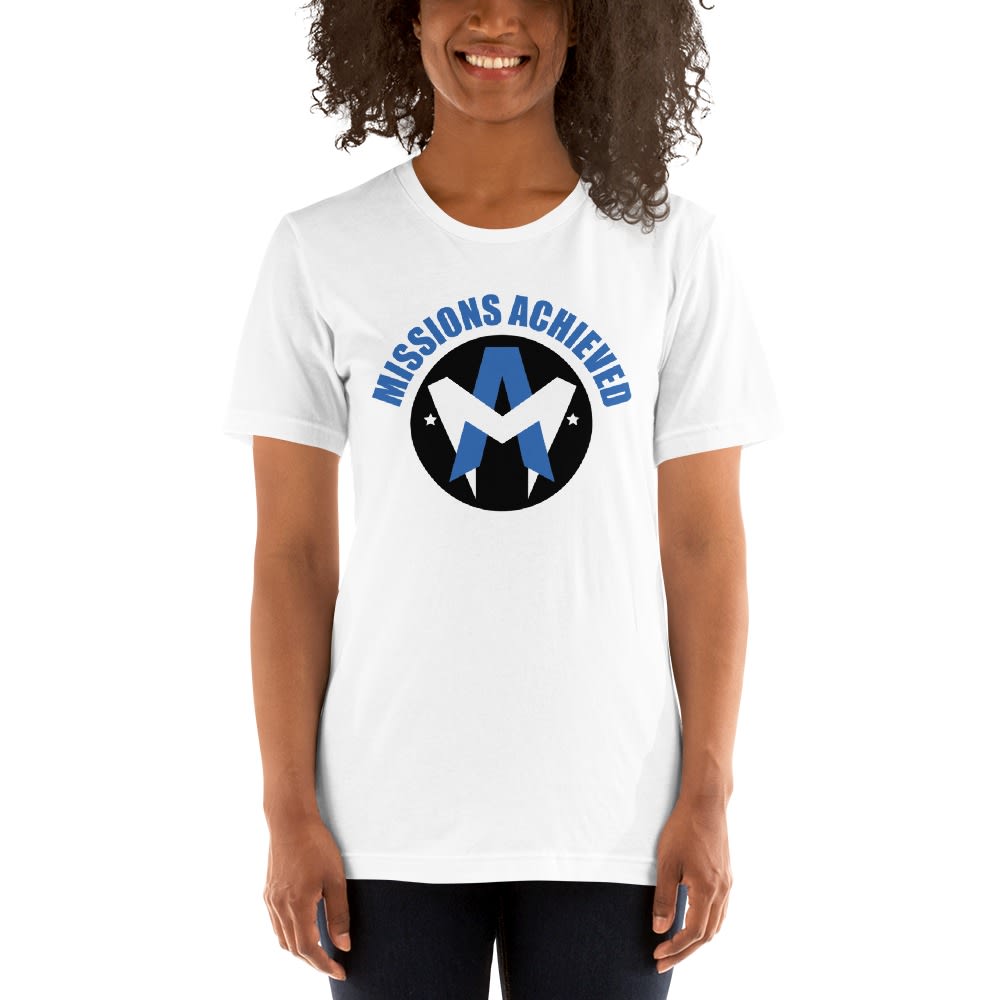 Missions Achieved by Mike Alvarado Women's T-Shirt, Blue Logo