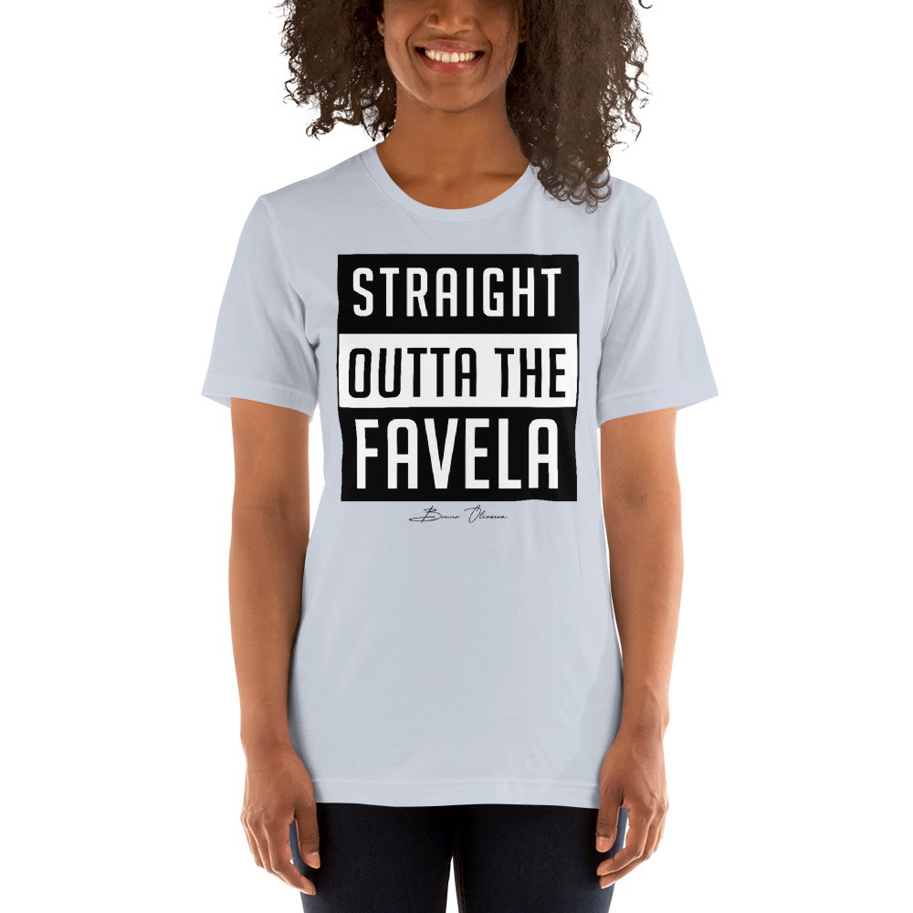 "Straight Outta the Favela" by Bruno Oliveira, Women's T-Shirt, Dark Logo