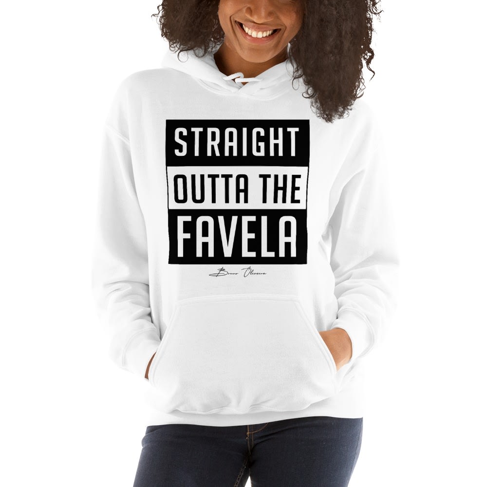 "Straight Outta the Favela" by Bruno Oliveira, Women's Hoodie, Dark Logo