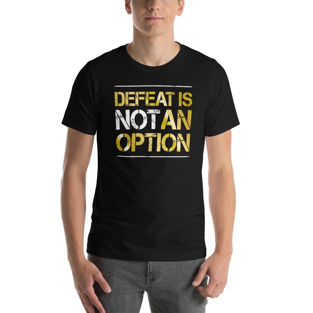 Defeat is Not an Option by Fight To End Cancer, T-Shirt, Gold Logo