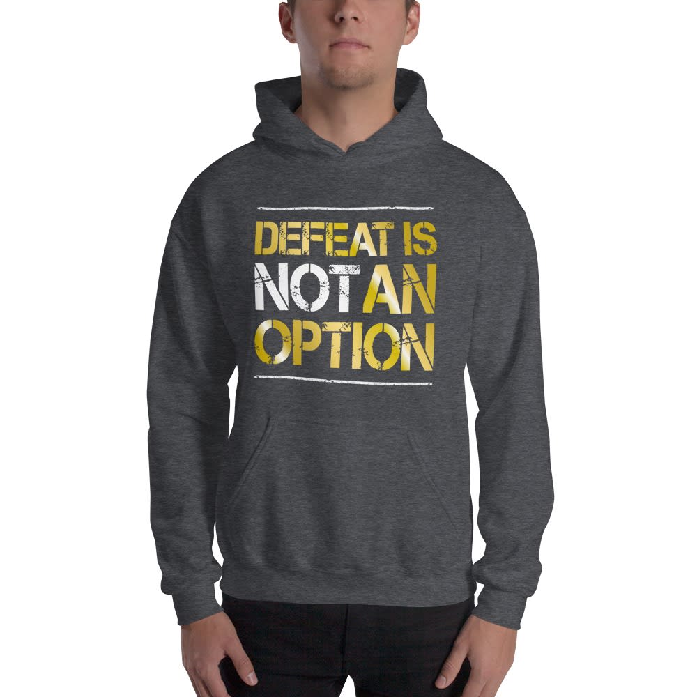 Defeat is Not an Option by Fight To End Cancer, Men's Hoodie, Gold Logo