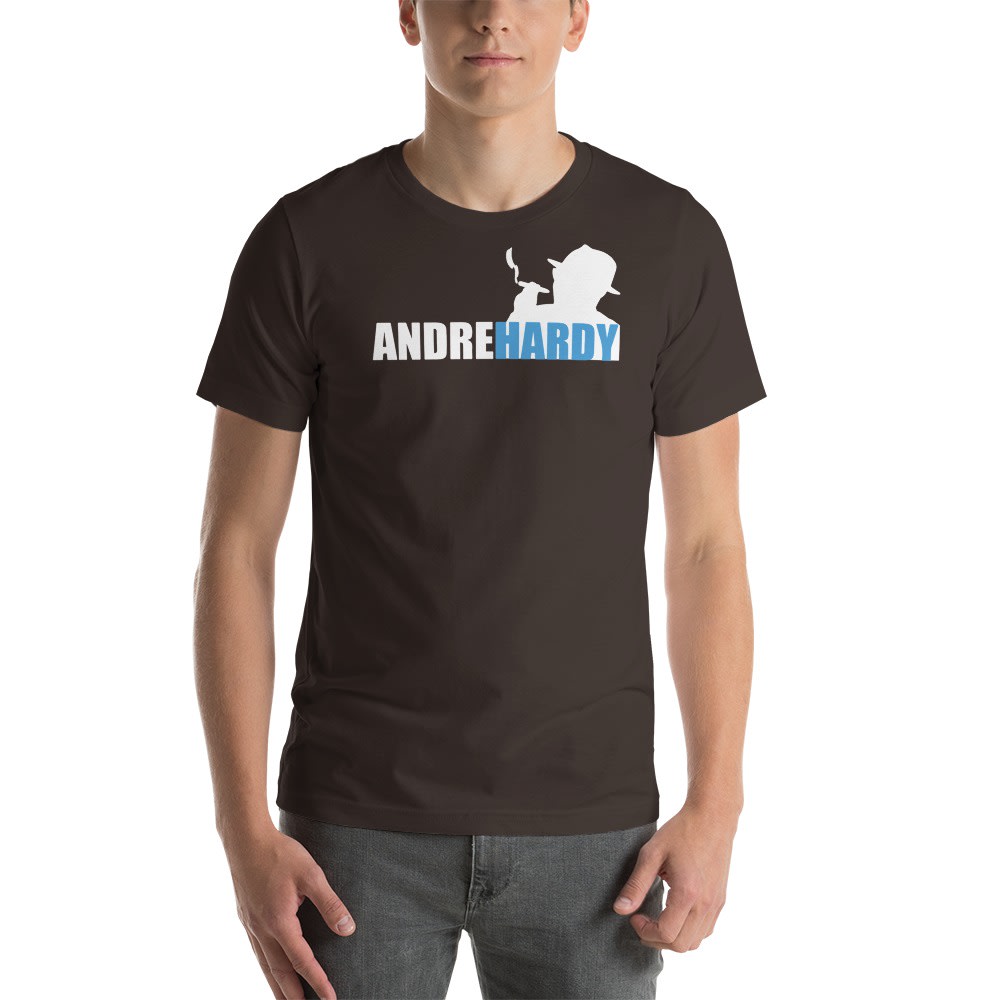Andre Hardy Men's T-Shirt, White Logo