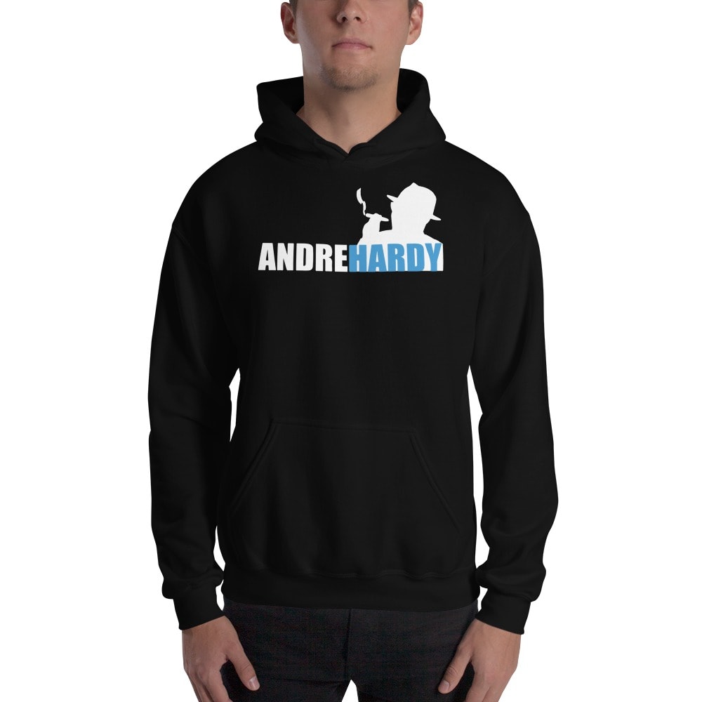 Andre Hardy Men's Hoodie, White Logo