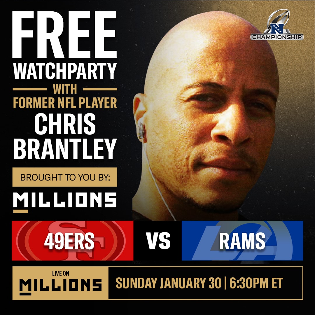 FREE WatchParty with NFL Alumni Chris Brantley, 49ers vs. Rams
