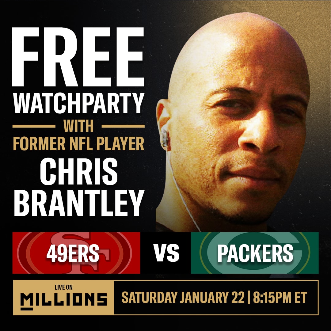 FREE WatchParty with NFL Alumni Chris Brantley, 49ers vs. Packers