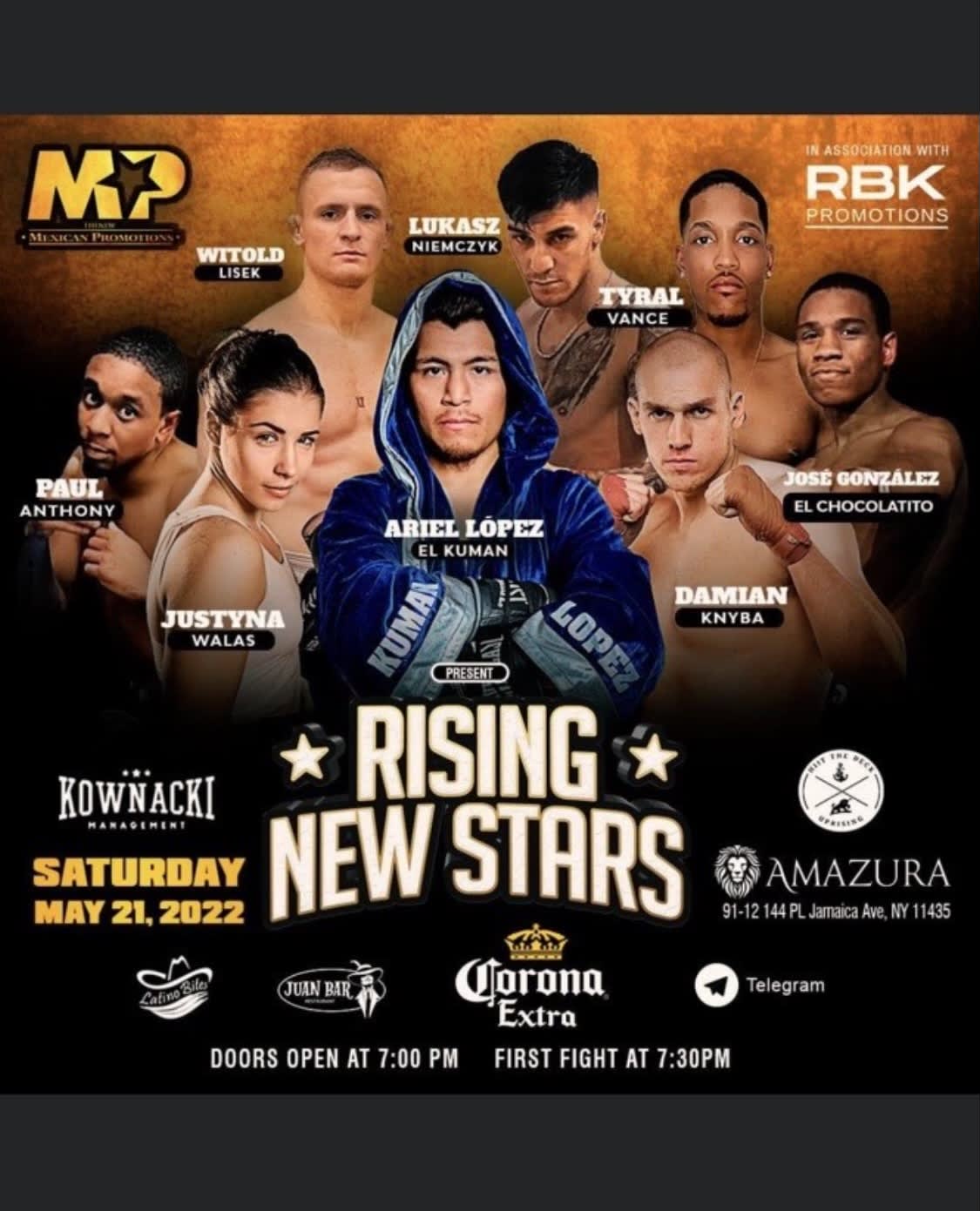 Rising New Stars Presented by Mexican Promotions and Worldwide Bouts Inc